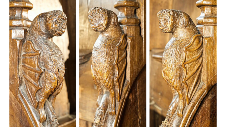Monstre aux ailes de chauve-souris et à face humaine