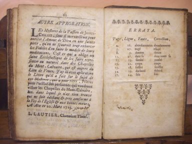 Autre Approbation page 62 Errata Page 63